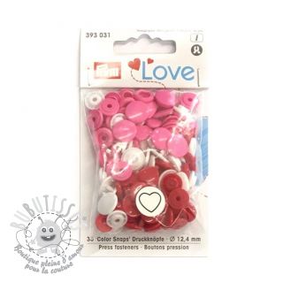 Boutons pressions Colorsnaps PRYM Love Hearts 2