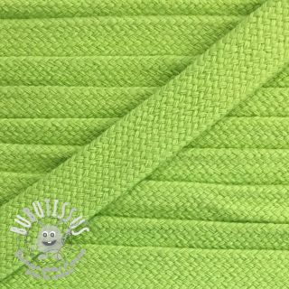 Cordon coton tubulaire plat 13 mm lime