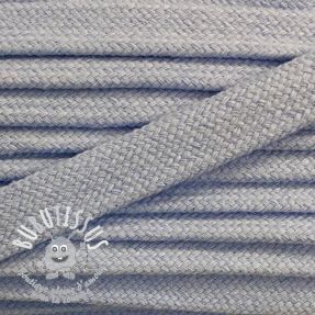 Cordon coton tubulaire plat 13 mm bleu pâle