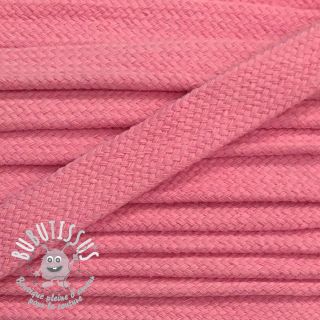 Cordon coton tubulaire plat 13 mm rose pâle