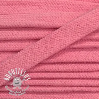 Cordon coton tubulaire plat 13 mm rose pâle
