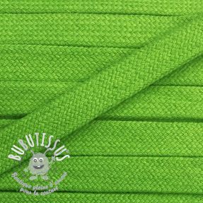 Cordon coton tubulaire plat 13 mm vert