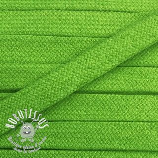 Cordon coton tubulaire plat 17 mm vert