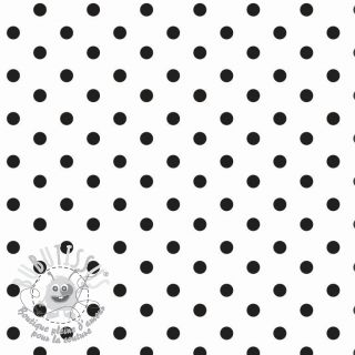 Tissu coton Dots white/black