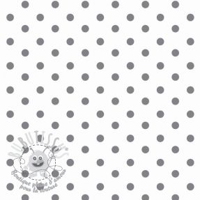 Tissu coton Dots white/grey