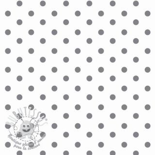 Tissu coton Dots white/grey