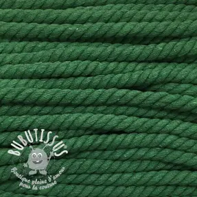 Cordon coton macramé 12 mm vert