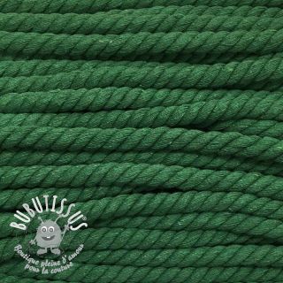 Cordon coton macramé 12 mm vert