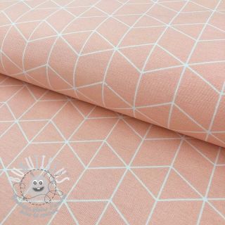 Tissu déco Cube pastel pink