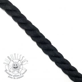 Cordon coton macramé 2,5 cm black