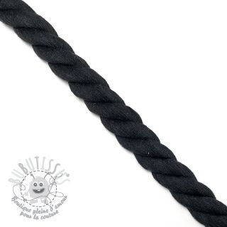 Cordon coton macramé 2,5 cm black