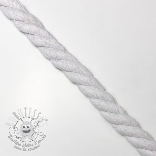 Cordon coton macramé 2,5 cm white