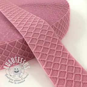 Élastique lisse 4 cm Rhombus light pink