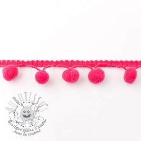 Galon pompon petit rose