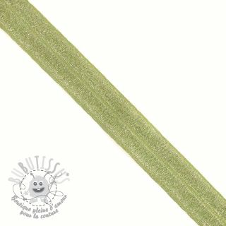 Biais élastique glitter 20 mm lime