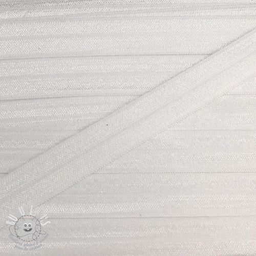 Biais élastique 15 mm white