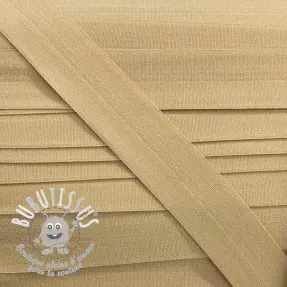 Biais élastique mat 20 mm beige