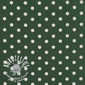 Tissu coton Dots dark green