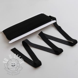 Biais élastique mat 20 mm noire