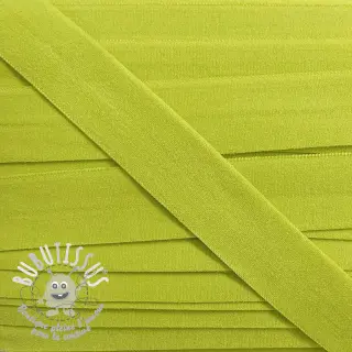 Biais élastique mat 20 mm lime