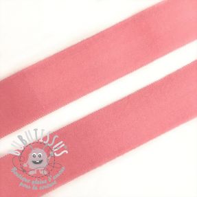 Biais élastique mat 20 mm rose pâle