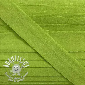Biais élastique mat 20 mm vert