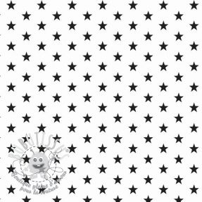 Tissu coton Petit stars white/black