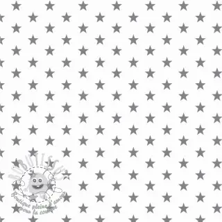 Tissu coton Petit stars white/grey