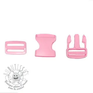 Boucle banane 38 mm rose