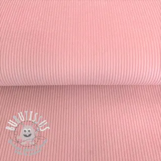 Tissu velours cotelé rose
