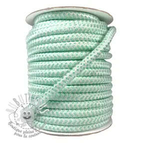 Cordon coton macramé ZIG ZAG light mint