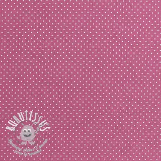 Tissu coton Petit dots mauve