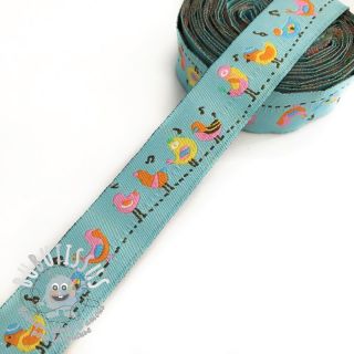 Ruban Bird song light blue