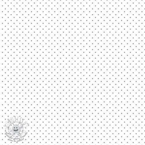 Tissu coton Petit dots white/grey