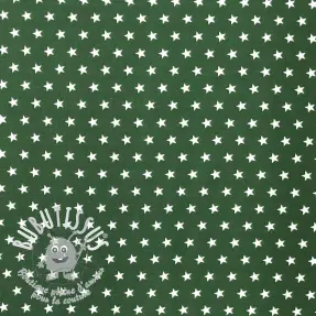 Tissu coton Petit stars dark green