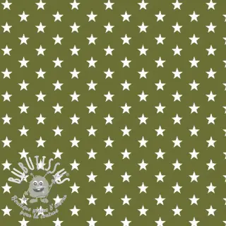 Tissu coton Petit stars green