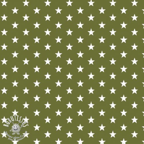 Tissu coton Petit stars green