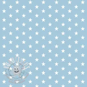 Tissu coton Petit stars light blue