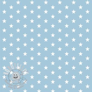 Tissu coton Petit stars light blue