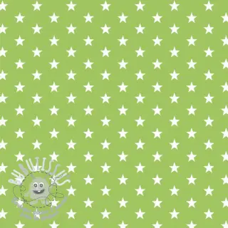 Tissu coton Petit stars lime