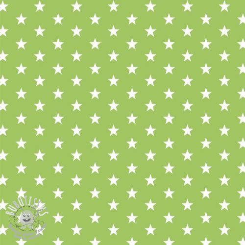 Tissu coton Petit stars lime