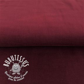 Tissu velours cotelé fin bordeaux