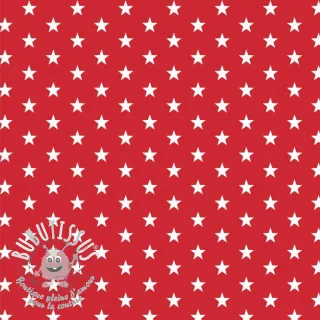 Tissu coton Petit stars red