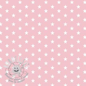 Tissu coton Petit stars rose