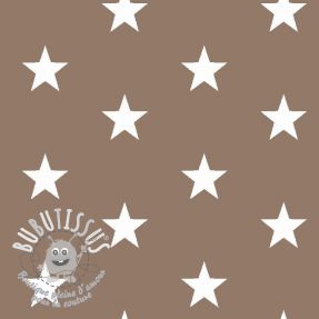 Tissu coton Stars taupe