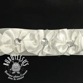 Ruban satin Crystal cream