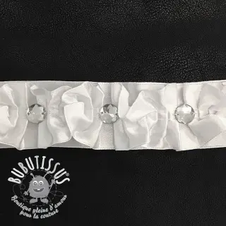 Ruban satin Crystal white