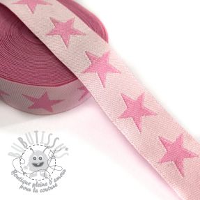 Ruban Stars light pink/pink