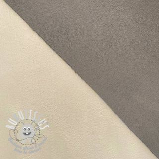 Simili cuir suédine ALASKA ecru/taupe
