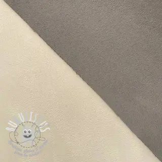Simili cuir suédine ALASKA ecru/taupe